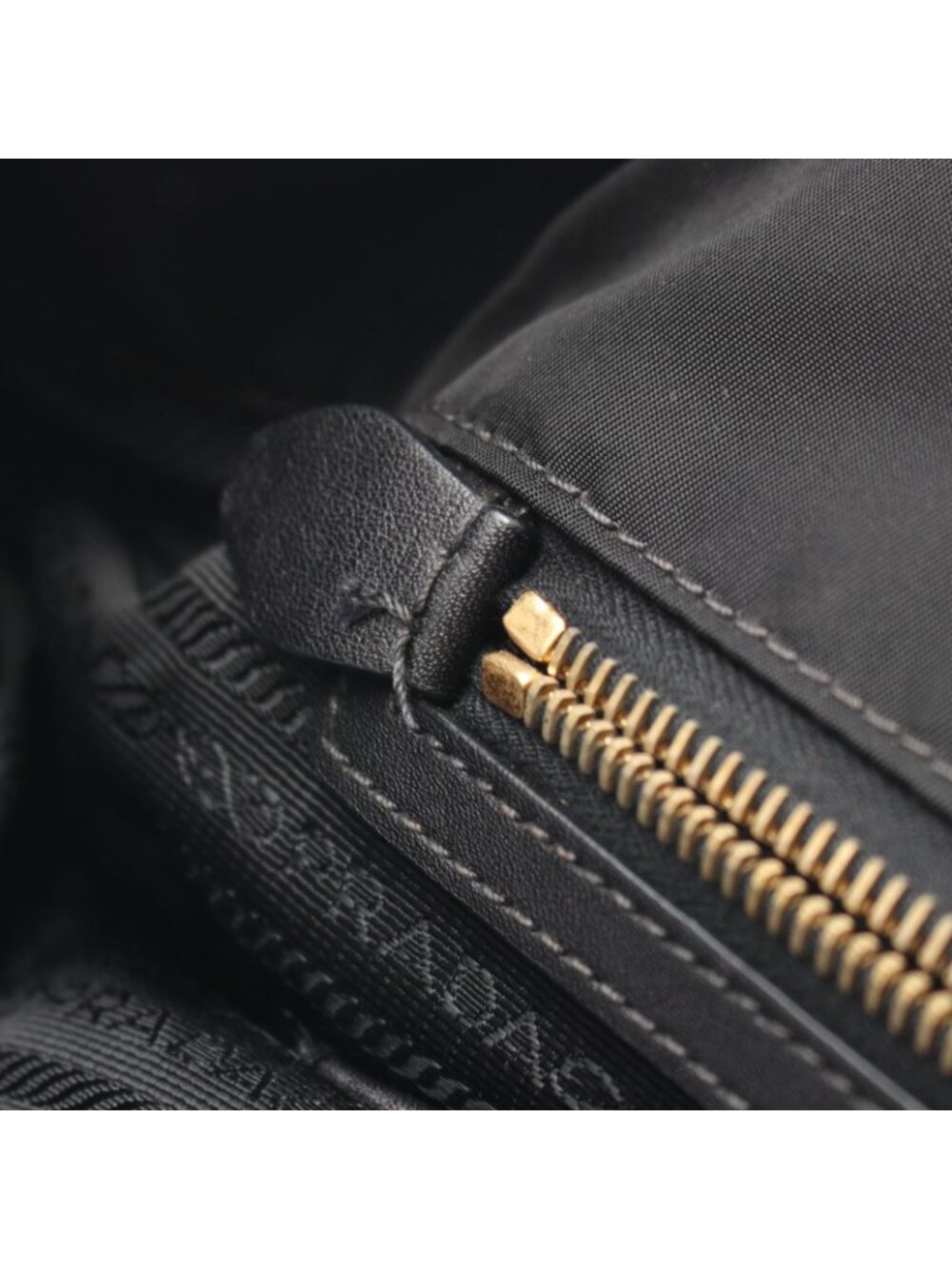 Prada Tote Trianglelogo Black Nylon Leather - Picture 9 of 9